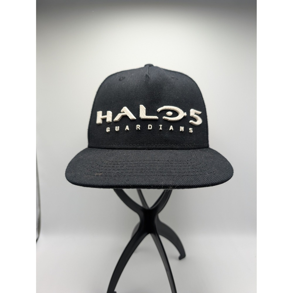Halo 5 Guardians Snapback Hat Black Microsoft 2015 Xbox Gaming Cap Underbrim Art
